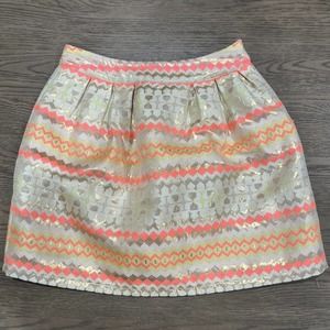 Jun & Ivy Skirt Women Small 26‎ Inch Waist Mini Bright Orange Gold